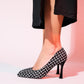 Wayne - Black And White Patterned Transparent Stiletto (Women)