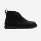 Martas - Black Suede Genuine Leather Lace-Up Zip Ankle Boot (Women)