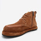 Martas - Cognac Suede Genuine Leather Lace-Up Zip Ankle Boot (Women)