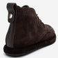 Martas - Brown Suede Genuine Leather Lace-Up Zip Ankle Boot (Women)