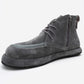 Martas - Grey Suede Genuine Leather Lace-Up Zip Ankle Boot (Women)