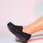 Purcan - Black Glitter Mesh Chunky Sole Casual Shoe (Women)
