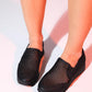 Purcan - Black Glitter Mesh Chunky Sole Casual Shoe (Women)