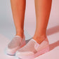 Purcan - Pearl Glitter Mesh Chunky Sole Casual Shoe (Women)