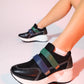 Berge - Black Multi Velcro Platform Sneaker (Women)