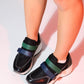 Berge - Black Multi Velcro Platform Sneaker (Women)