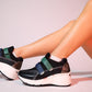 Berge - Black Multi Velcro Platform Sneaker (Women)