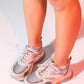 Crown - Powder Pink Multi Lace-Up Thick Sole Sport Sneakers (Women)