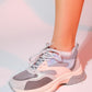 Crown - Powder Pink Multi Lace-Up Thick Sole Sport Sneakers (Women)