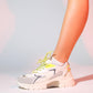 Duja - Ice Green Multi Mesh Thick Sole Sport Sneakers (Women)