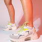 Duja - Ice Green Multi Mesh Thick Sole Sport Sneakers (Women)
