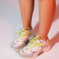 Duja - Ice Green Multi Mesh Thick Sole Sport Sneakers (Women)