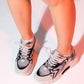 Duja - Gray Black Multi Mesh Thick Sole Sport Sneakers (Women)