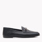 Penny - Black Leather Horsebit Loafers
