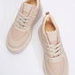 Ingrid - Beige Platform Sneakers