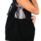 ORLITHA - Black Genuine Suede Leather Shoulder Bag (Women)
