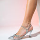 Lavie - Silver Embellished Strap Evening Shoe (Women)