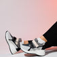 Berge - Black Velcro Platform Sneaker (Women)
