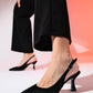 Juan - Black Satin Embellished Evening Shoe (Women)