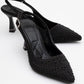 Juan - Black Satin Embellished Evening Shoe (Women)