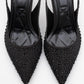 Juan - Black Satin Embellished Evening Shoe (Women)