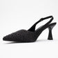 Juan - Black Satin Embellished Evening Shoe (Women)