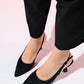 Juan - Black Satin Embellished Evening Shoe (Women)