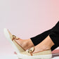 Barcelos - Beige Straw Buckle Loafer (Women)