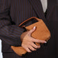 ISLAND - Cognac Genuine Leather Shoulder Bag (Women)