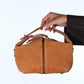ISLAND - Cognac Genuine Leather Shoulder Bag (Women)