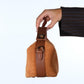 ISLAND - Cognac Genuine Leather Shoulder Bag (Women)