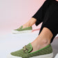 Marakesh - Green Denim Buckle Loafer (Women)
