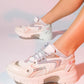 Duja - Beige Gray Multi Chunky Sole Sport Sneaker (Women)