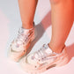 Duja - Beige Gray Multi Chunky Sole Sport Sneaker (Women)