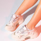 Duja - Beige Gray Multi Chunky Sole Sport Sneaker (Women)