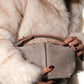 ISLAND - Taupe Genuine Leather Shoulder Bag (Women)