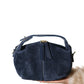 ISLAND - Navy Genuine Leather Shoulder Bag (Women)