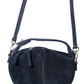 ISLAND - Navy Genuine Leather Shoulder Bag (Women)