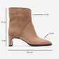 NORDY - Taupe Suede Genuine Leather Block Heel Boot (Women)