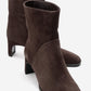 NORDY - Brown Genuine Leather Block Heel Boot (Women)