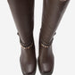 VIORRA - Brown Strapped Block Heel Boot (Women)