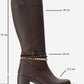 VIORRA - Brown Strapped Block Heel Boot (Women)