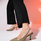 Flem - Taupe Pointed Toe Backless Stiletto Pump (Women)