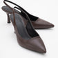Flem - Mocha Pointed Toe Backless Stiletto Pump (Women)