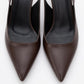 Flem - Mocha Pointed Toe Backless Stiletto Pump (Women)