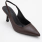 Flem - Mocha Pointed Toe Backless Stiletto Pump (Women)