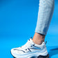 Buren - White Grey Platform Sneaker (Women)