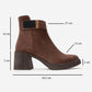 RASHE - Brown Suede Block Heel Boot (Women)