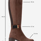 MORENİ - Brown Genuine Leather Knee-High Block Heel Boot (Women)