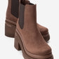 Antwerp - Brown Platform Heel Boot (Women)